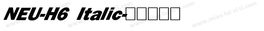 NEU-H6 Italic字体转换